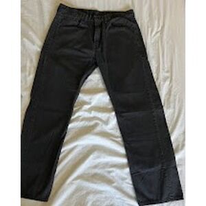 Levis Men's W36 L32 505 Straight Leg Jeans Zip Fly Black Denim Pants 100% Cotton